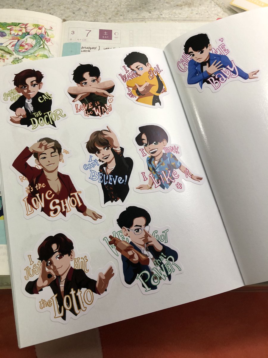 leeniehunnie's tweet photo. I almost forgot I have another EXO sticker set by @redemsi ! It’s the title set inspired by EXO songs :) #stickerconmnl2020 😘 i had no regrets buying everything EXO from this local artist. https://t.co/npkoTxMl3D