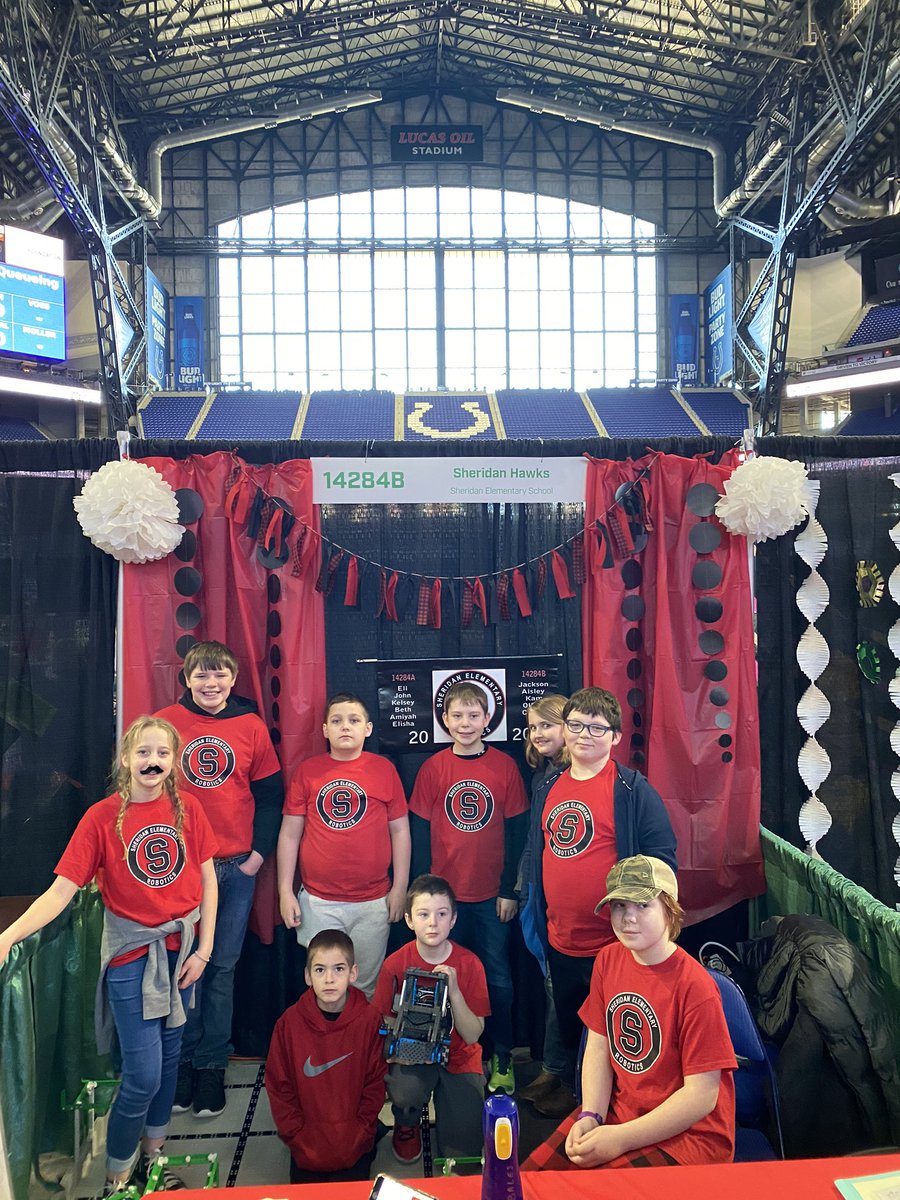 SES_Robotics's tweet photo. Robot passed inspection and they are ready to compete!! Good luck @ses_robotics at State today!! @TPF4YRobots @Sheridan_Elem @TechPointYouth https://t.co/gjYakdGWgS