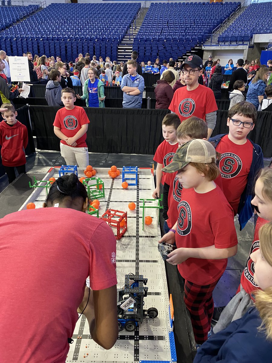 SES_Robotics's tweet photo. Robot passed inspection and they are ready to compete!! Good luck @ses_robotics at State today!! @TPF4YRobots @Sheridan_Elem @TechPointYouth https://t.co/gjYakdGWgS