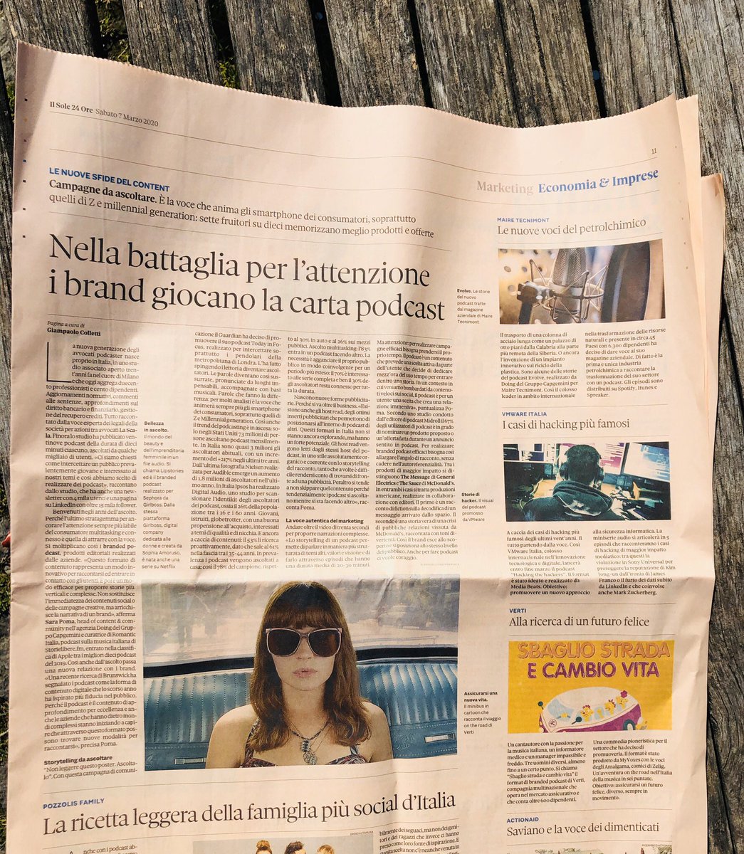 ida_arjomand's tweet photo. “Lo storytelling di un #podcast permette di parlare in maniera più strutturata di temi alti, valore e visione”. Oggi su @sole24ore bellissimo approfondimento con @SaraPoma sui #BrandedPodcast, con l’esempio del nostro @MaireTecnimont #EvolvePodcast https://t.co/VefnnvPSQH