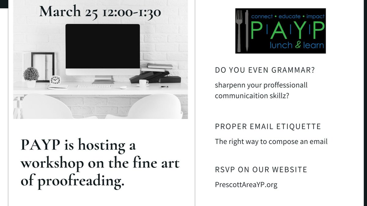 PrescottAreaYP's tweet photo. March Education Event - Proof It! 💻 - https://t.co/K1bPmgJpWp https://t.co/gBzRyao3g6