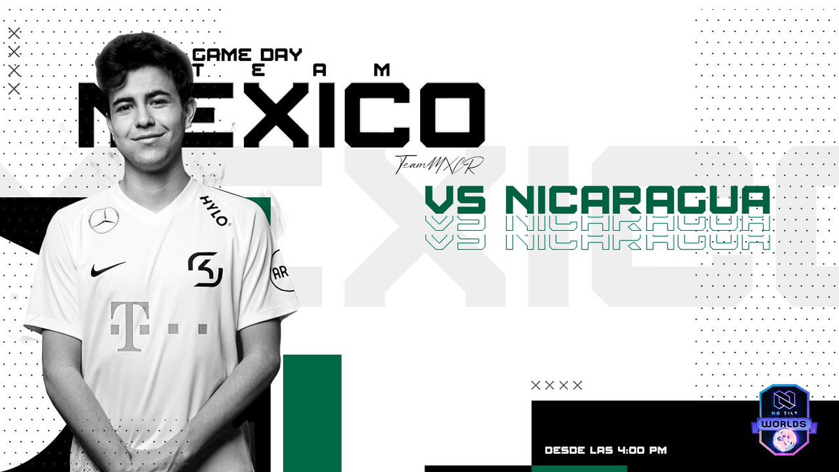 SeleccionCRmx's tweet photo. ⚔️ | MATCH DAY 

En punto de las 4:00 CDMX nos enfrentamos a nuestro similar de @CrNicaragua por los octavos del mundial @NoTiltGG 

Esperamos tu apoyo desde el stream: https://t.co/CoR3bUKFRa

#TeamMxCR 🇲🇽 
#JuntosPorLaVictoria 💚🤍❤️
#NTWorlds 🌐 https://t.co/dEE21DSQrK