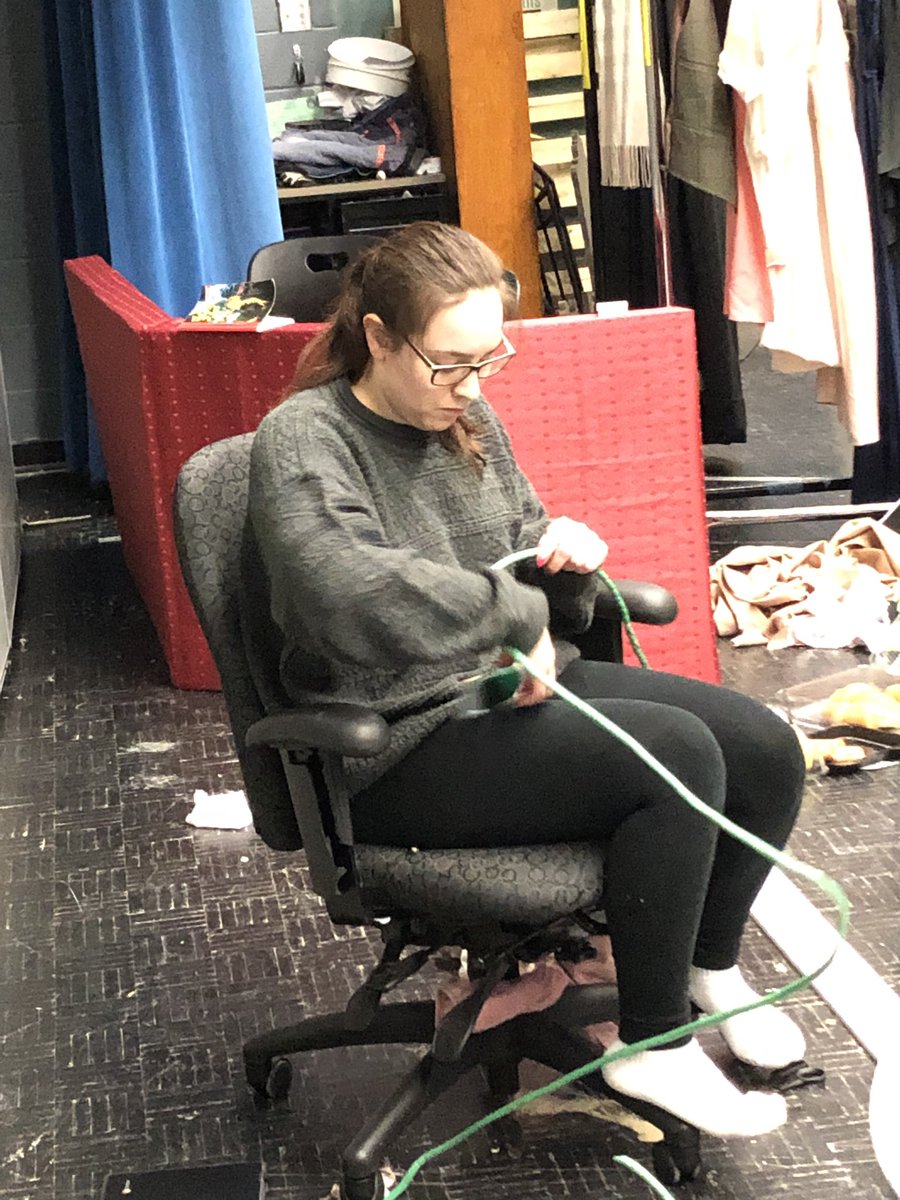 MsBudgell's tweet photo. Allison and Nicole, our heads of Props and Sets, lead the backstage team this afternoon as we prepare for The 39 Steps @ImmaculataOCSB @ImmaculataArts @OttawaCappies #whymac #theatre #macdrama https://t.co/jsbsdWtp6I