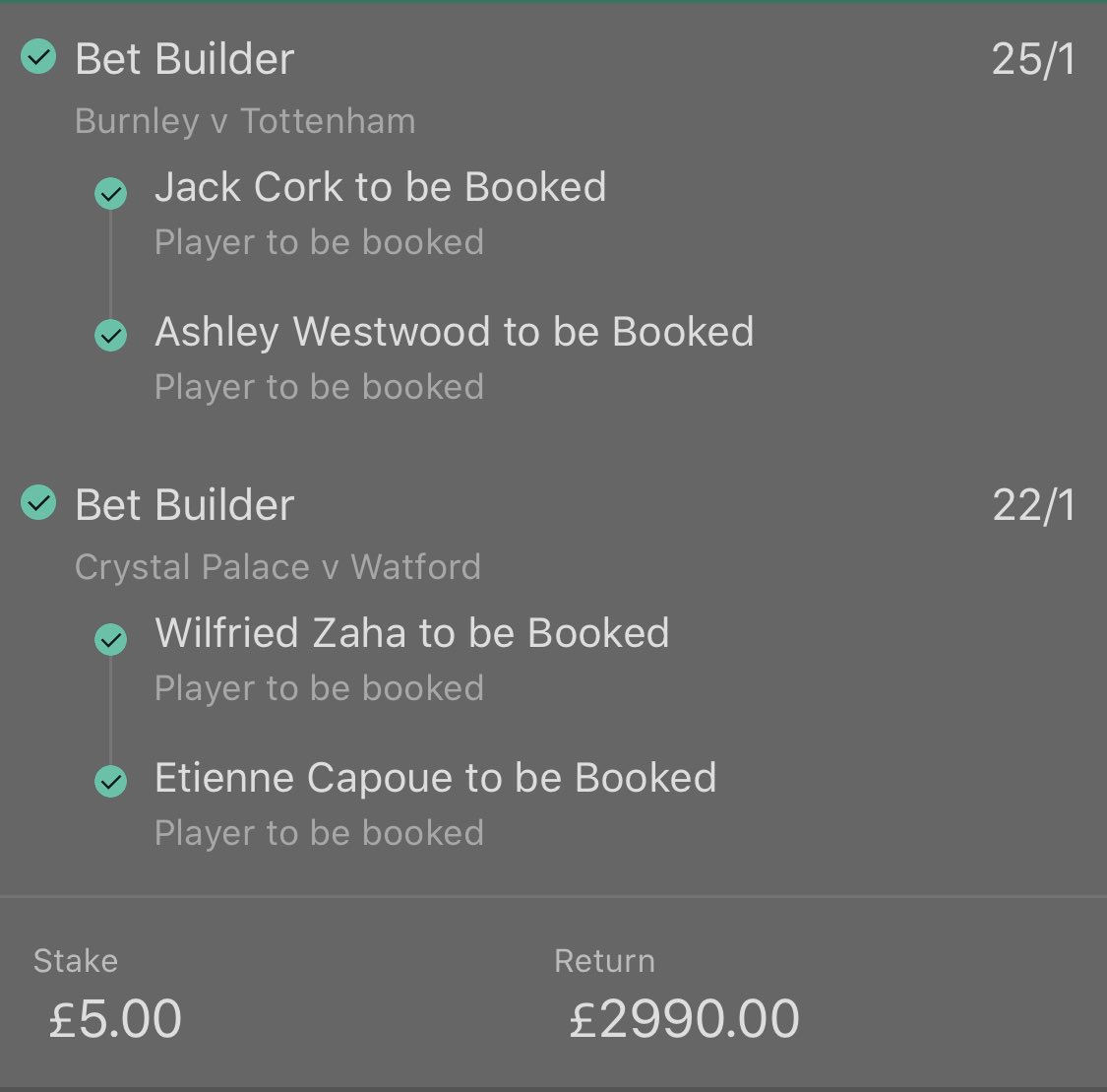 OH MY WORD. OH MY WORD.

WE HAVE JUST LANDED A 600/1 WINNER 🤯

THE FIRST TIME WE HAVE EVER TIPPED A DOUBLE DOUBLE 😂

WOWWWWWWWWW...

£5 RETURNED £2,990 💰

UNBELIEVABLE JEFF 🔥

SPREAD THE WORD ❤️