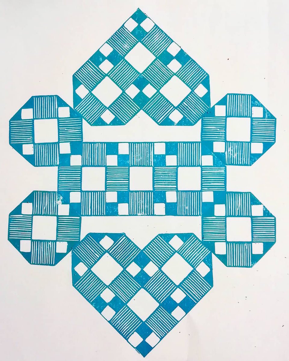 KraftyKoffeedof's tweet photo. Going for simple blue. #handprinted #linoprint #linocut #printmaking #blockprintmaking https://t.co/gAspXJKVAU