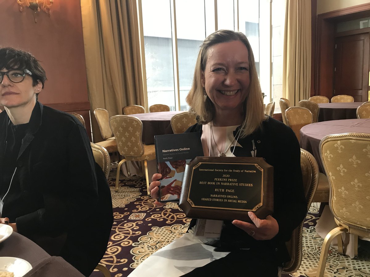 onlinereaders1's tweet photo. Here is @ruthtweetpage with her prize and the book! #narrative2020 https://t.co/b5LgdHVL9z