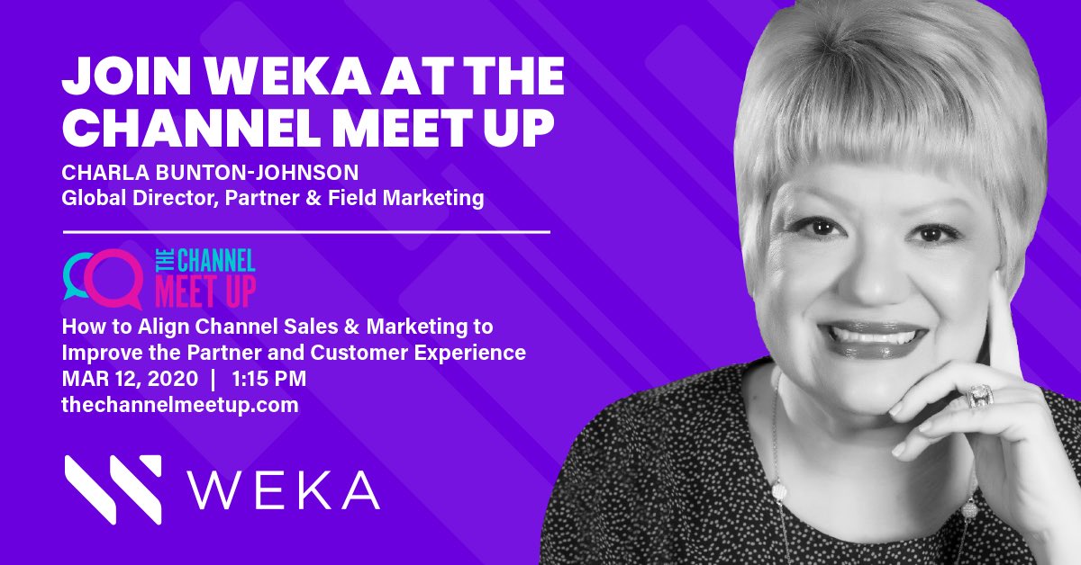 cbunton's tweet photo. Join @weka at the #ChannelMeetUp panel on March 12 to discuss sales and marketing alignment. Hear from your peers on the latest #channel challenges and best practices. https://t.co/LbbvadRx25 https://t.co/hJcIl8tcGn