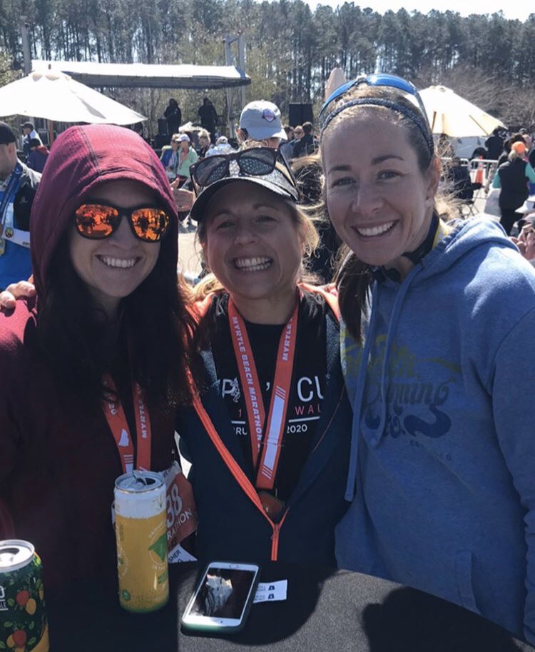 RunNerdGirl's tweet photo. Despite being from there, today was my first time running the @MBMarathon Half. It was chillier than I like. And windy AF. And I’ve not trained proper. But managed to squeak a PR of 34 sec for a 1:56:16 finish. Plus always a party with my crew, several of which also PRed. #runmb https://t.co/hZh8ppcwdf