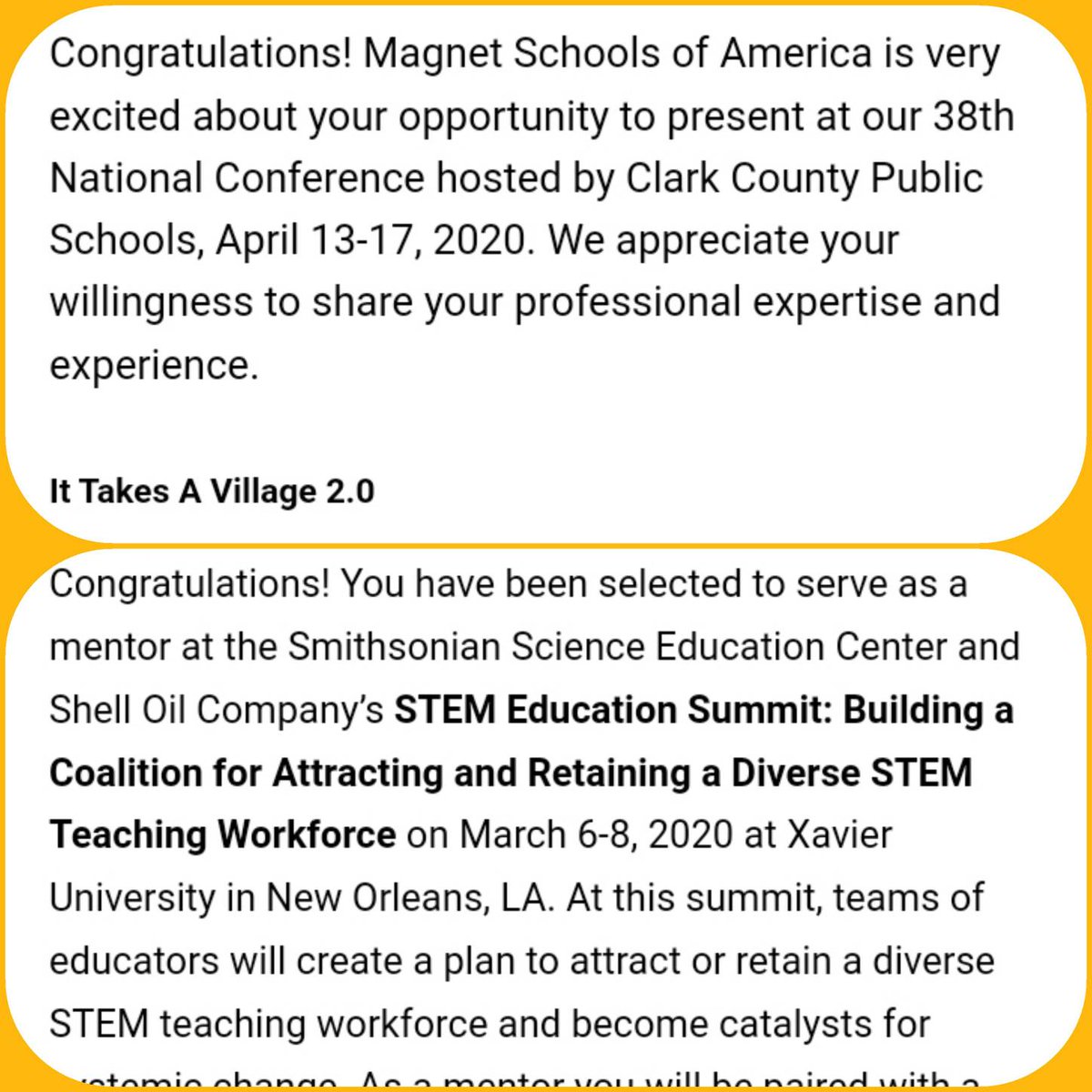 ZGatson2's tweet photo. I'll be presenting @Magn in Clark County i etSchlsMSA let me know your partnership questions. They'll be answered in the workshop. Don't forget to add #ITAV or inbox me. @MagnetSchlsMSA #MSAP2017 #MagnetSchlsMSA #STEMmatters #TeamHISD https://t.co/AV74ICqNOi