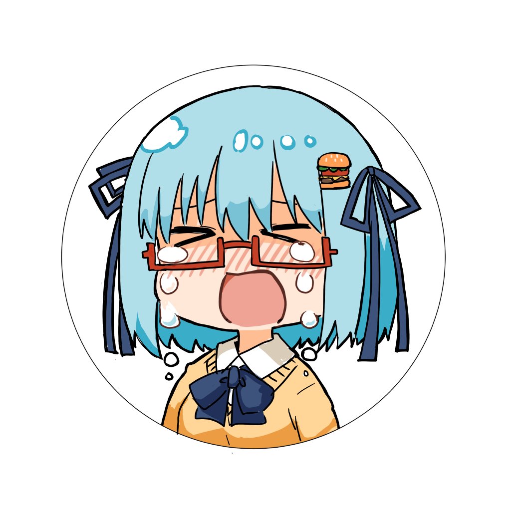 「絵日記にするようなこともなかったりグッズを作りたかったので缶バッジとかに使えそう」|ハンバーガーのイラスト