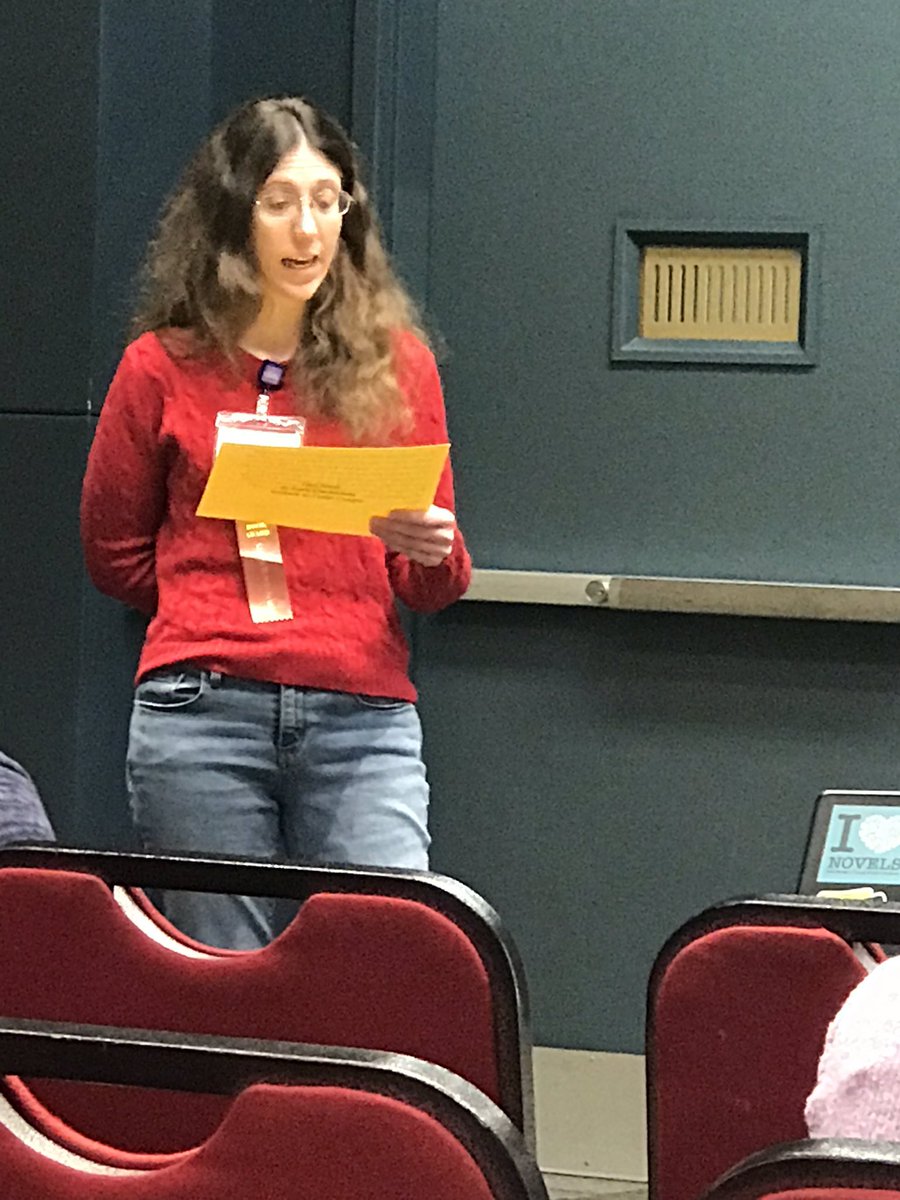 lcsdLCSLA's tweet photo. #AJHS librarian, Caitlin Creagan hooks #SCASL2020 attendees on Time Bomb by Joelle Charbonneau #lcsdLCSLA https://t.co/ytuSop4T1q