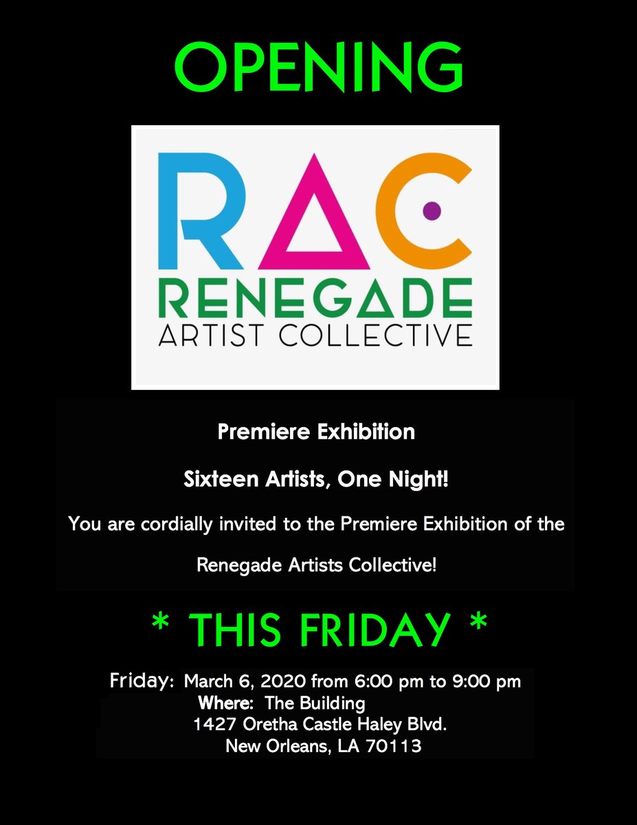CKnappStudio's tweet photo. RAC Group Exhibition - New Orleans - On NOW! https://t.co/RKQZKcmxIX