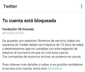 Un error en los datos del perfil ha llevado a la cancelación temporal de la cuenta de @FundacionCBG en Twitter. Súmate a #VuelveFundacionCBG para pedir a @TwitterEspana que restaure la cuenta lo antes posible.
ℹ️ bit.ly/38yrYKm