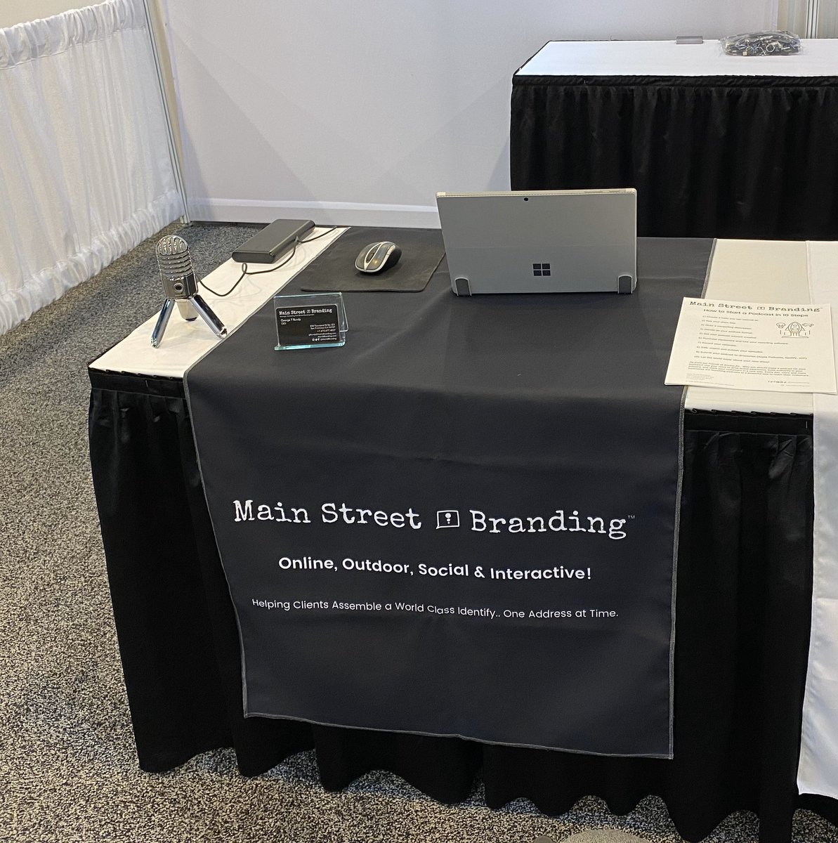 MainStBranding's tweet photo. Stop by L1 in the Back Office at #AtlJewelryShow with tips on #Marketing, #Social, #Branding &amp; #Podcasting 🎙📱📈 w/ @JewelersSuite https://t.co/bkLJ1ZIE1q