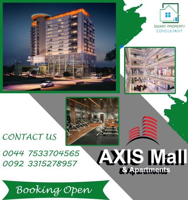 smartpropertyco's tweet photo. AXIS Mall &amp; Apartments - Home
Booking Open
#mall #apartment #property #AXISMall #Islamabad 
more details contact..
0044 7533704565 00923315278957 https://t.co/6PfQz5fgeY
