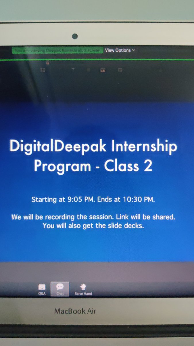 RohitvNiranjan's tweet photo. Class - 2 #ddinternship @digitaldpak #digitaldeepak https://t.co/ndEbORDXn3