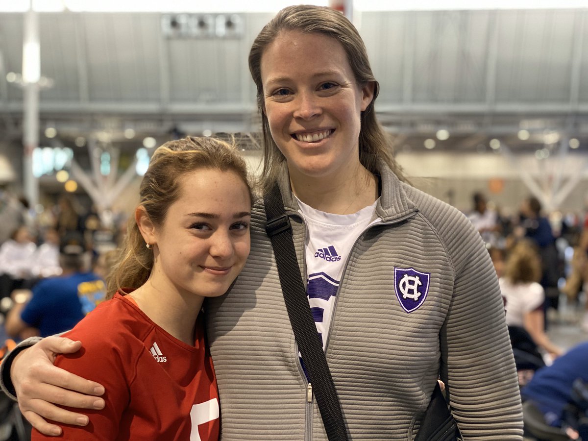 RealRipleySobo's tweet photo. Love running into summer coaches!!! @WestPoint_USMA #summercamp @holy_cross #volleyball https://t.co/TXYnMuHb5t