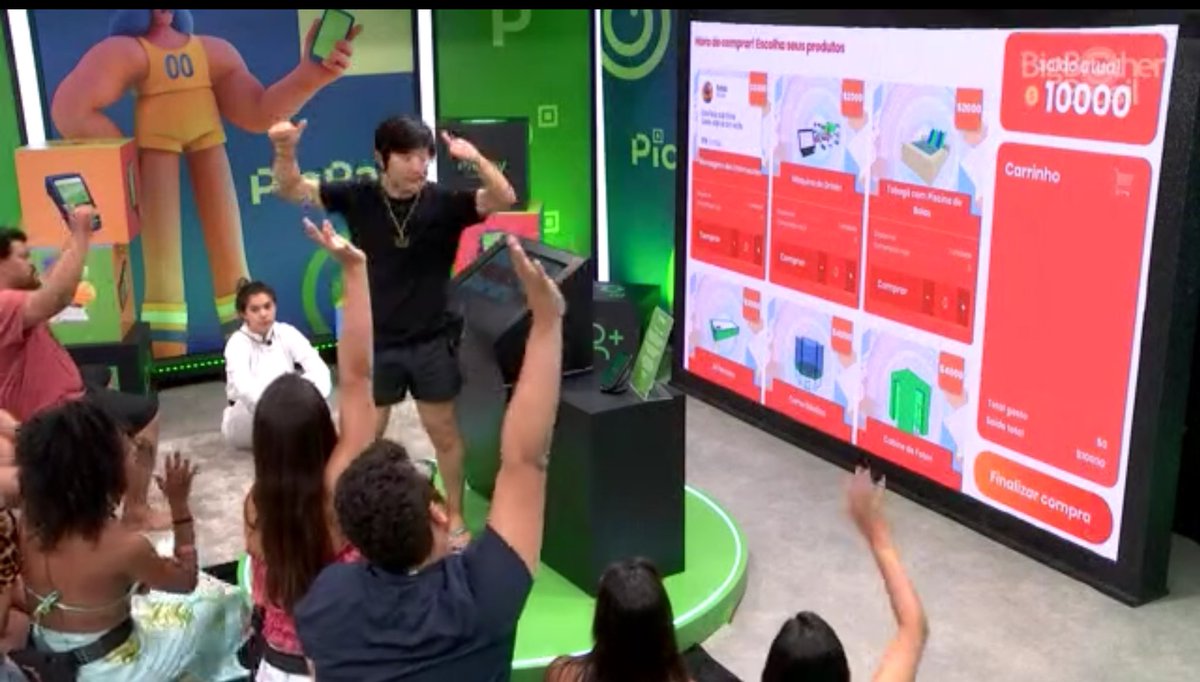 onlybbb25's tweet image. A PicPay deixou eles comprarem coisas pra festa de hoje e eles compraram um painel que vai aparecer as mensagens dos internautas AMOOO #BBB20  #BBB2O2O