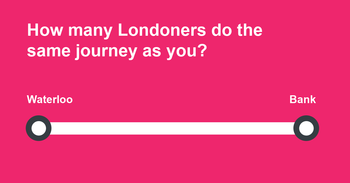 FindServiced's tweet photo. The #Tube is used by around 2 million people every day - but how many of them start and end their journey at the same #stations as you? This fun calculator from .gov lets you see how many people take the same tubes as you. Try it out here > https://t.co/MZRvKdqAnU https://t.co/i56sg1wavf