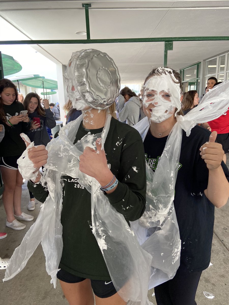 gryphongang's tweet photo. Day one of pie in the face was a success! Come back monday to watch your teachers get pied as well :) https://t.co/NGmyLvdBsX