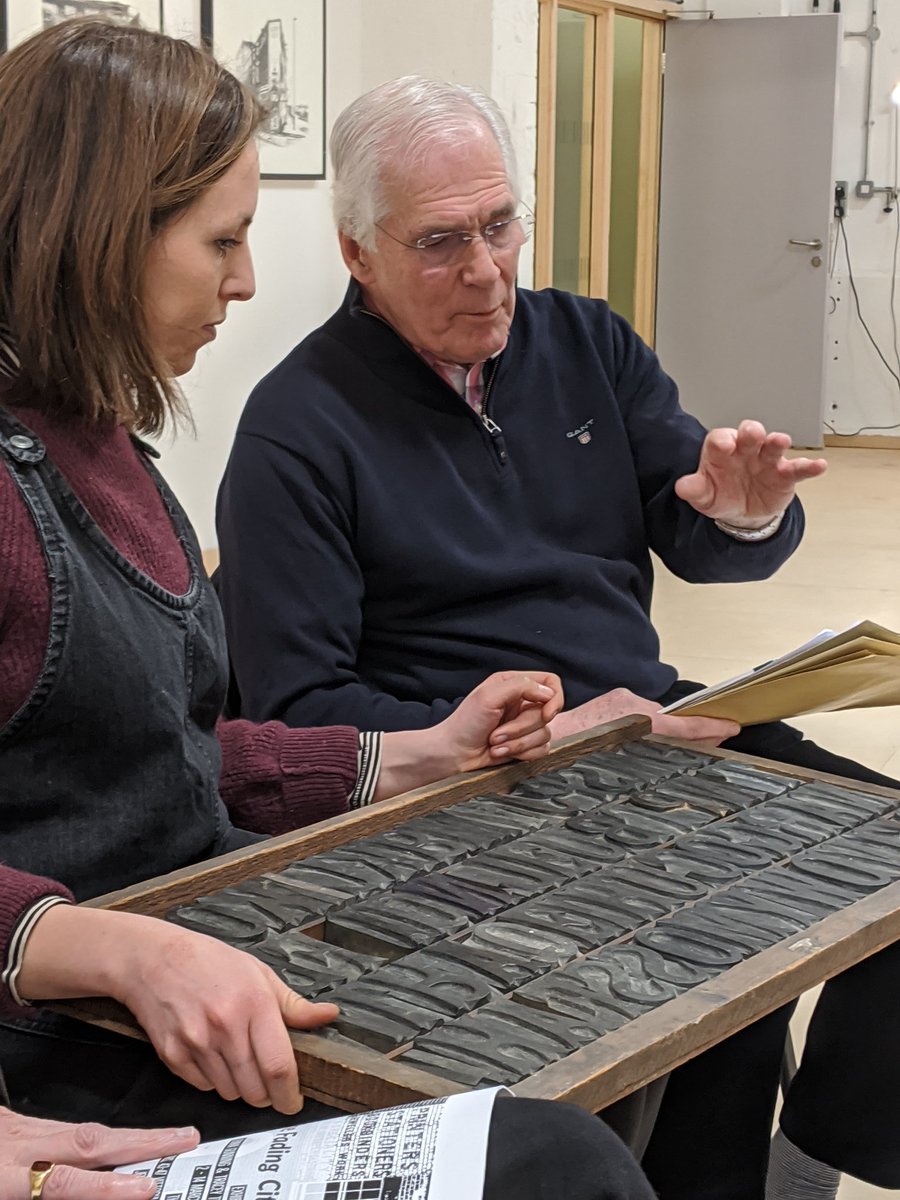 Lovely old tray of type from the old <a href="/JonesandPalmer/">Jones and Palmer</a> building brought along by Ian Houston who shared some stories about the building on Albion Street #thefadingcity #jewelleryquarter