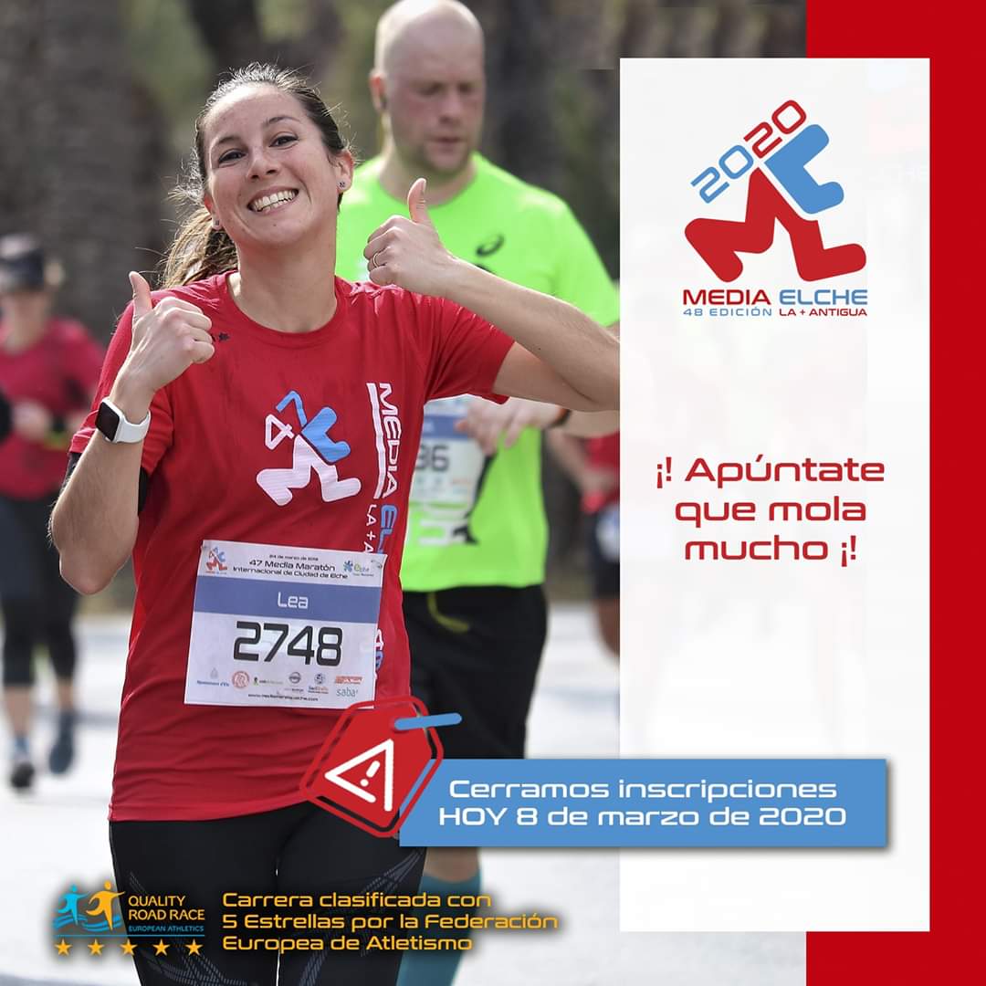 Aún estás a tiempo de apuntarte a la @MMaratonElche 
Y correr la más antigua del mundo 😉
#lamasantigua