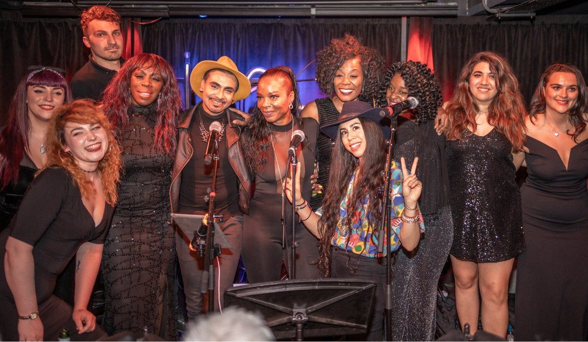 JayKamiraz's tweet photo. THANK YOU ✌🎶 everyone that came to support 'Being Us' #livemusic Show @pizzajazzclub 

Myself, @Emel_Michael , our band, my Gospel Choir the Souls of Prophecy can't thank you enough for a great turnout.

Image Credit @foxtografy 

#mrfabulous #liveband #pizzaexpresslive #music https://t.co/4kmpHUH6Dn