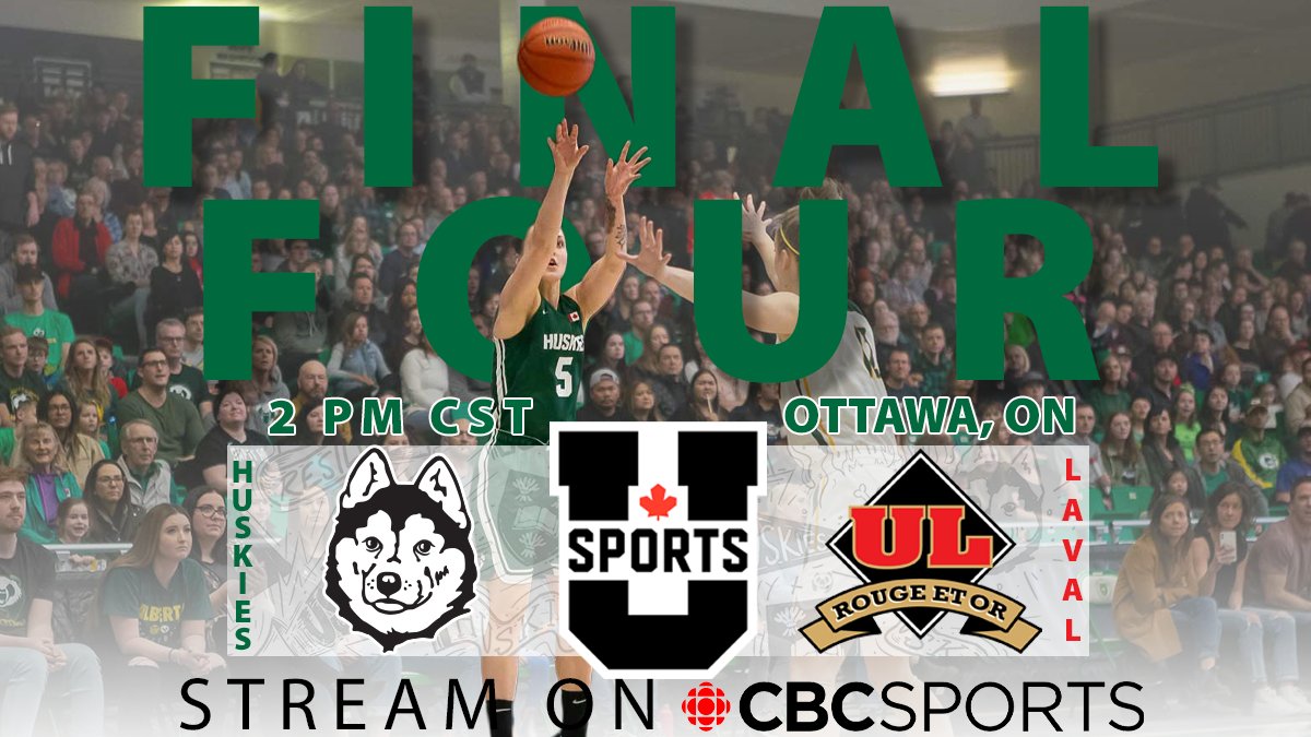 It's game day! A shot at the national championship is on the line in Ottawa. Follow <a href="/HuskieWBB/">USask Huskies Women’s Basketball</a> for in-game updates.

⌚️ 2 p.m. CST
📍Ottawa, ON
💻 cbc.ca/sports

#HuskiePride