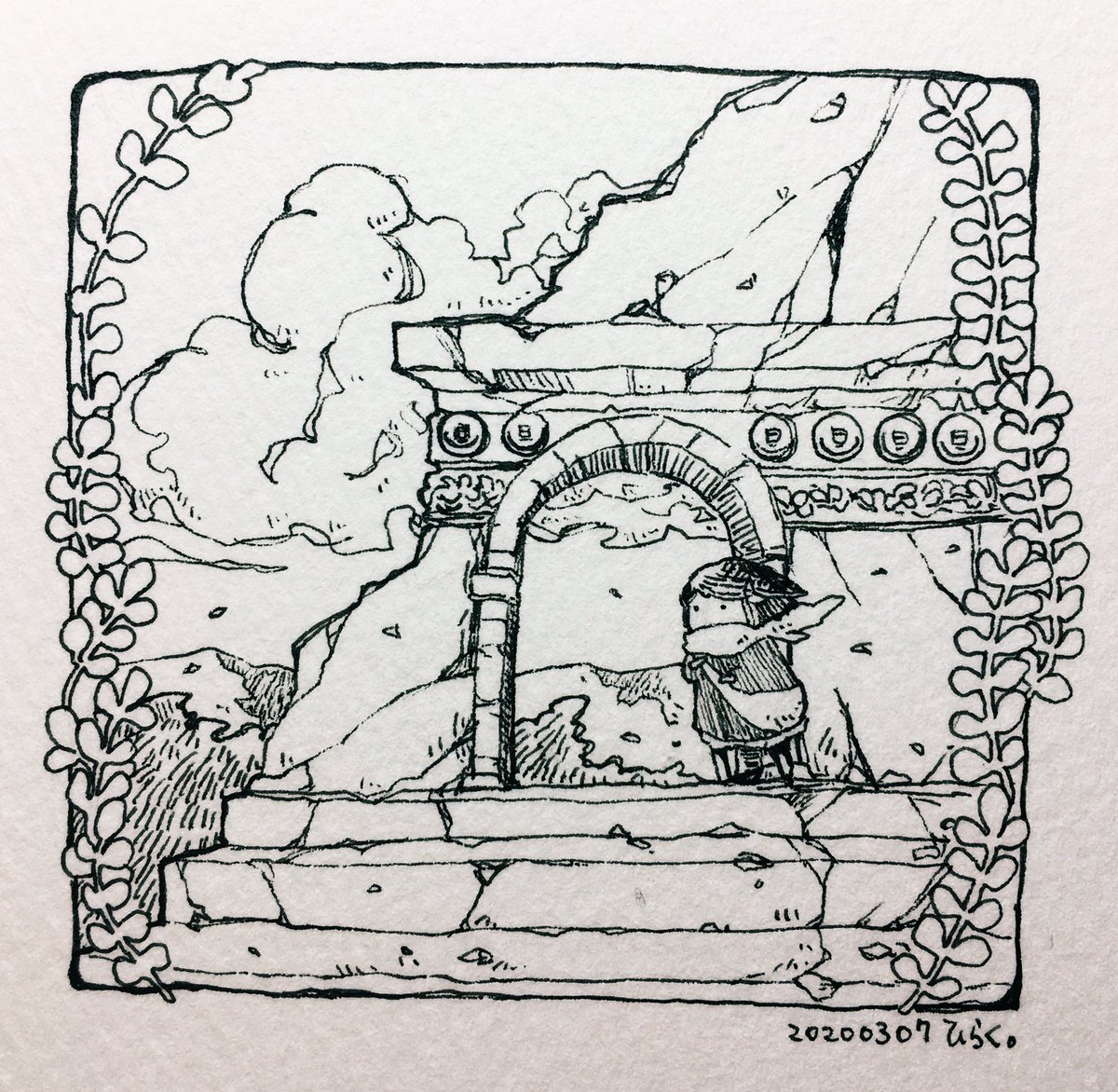 3/7: 

風よ吹け。もっと吹け。
Blow the wind. Blow more.

#Pavot #ペン画 