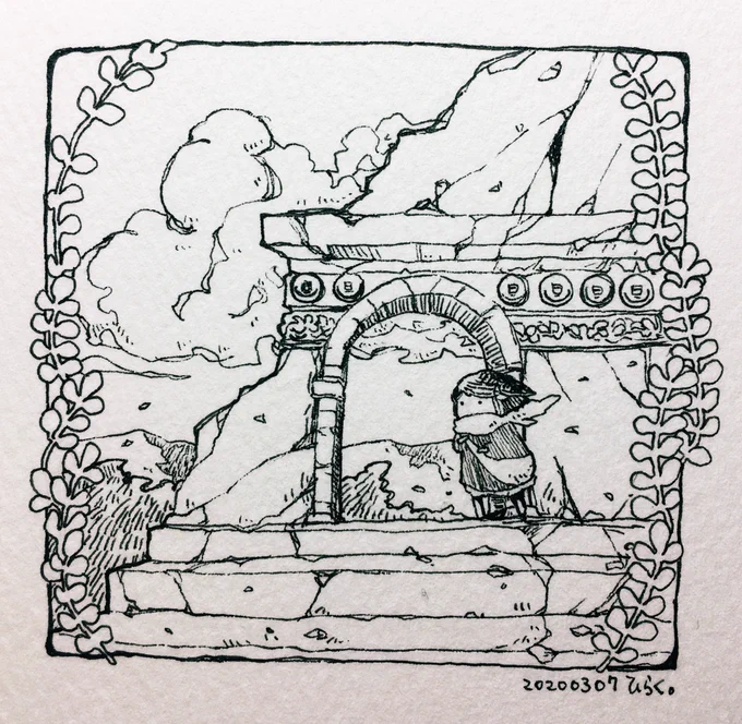 3/7: 

風よ吹け。もっと吹け。
Blow the wind. Blow more.

#Pavot #ペン画 