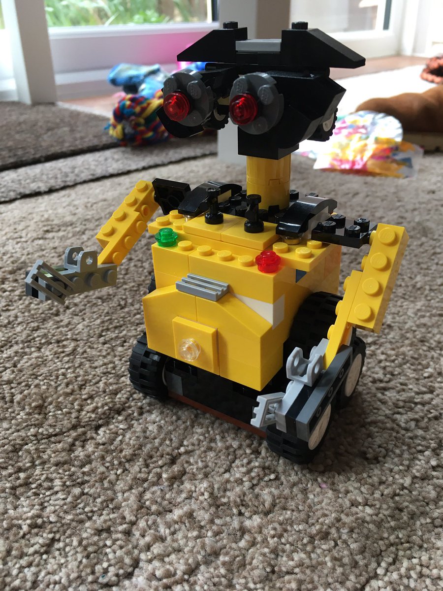 SapientArmy's tweet photo. Felix and I watched Wall-E this morning. Forgotten how good it is. So this afternoon, we cracked out the Lego and I came up with this. Little man loves his new toy! #legorecruitment #lego #pixar #disney https://t.co/l7Ch5qUFJH