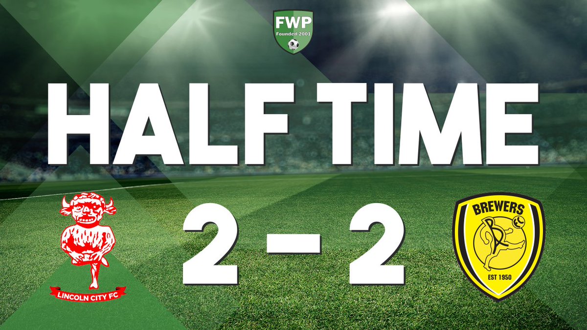 FWPLincolnCity's tweet photo. HALF-TIME: @FWPLincolnCity 2-2 @FWPBurtonAlbion https://t.co/FRhtquJGAs https://t.co/WvxCnWRfYx