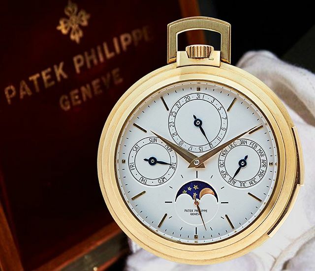 ParmegianiO's tweet photo. Patek Philippe 18k yellow gold pocket watch, perpetual calendar, moon phases,minute repeater, maual movement.1960 ca!!! 👉https://t.co/wKIksoP7h9👈 #watchesofinstagram #wristwatches #patek #patekphilippe #patekcollector #collectible #pateklover #goldwa… https://t.co/LddiBmz4Wq https://t.co/dTkHL1Fg3r
