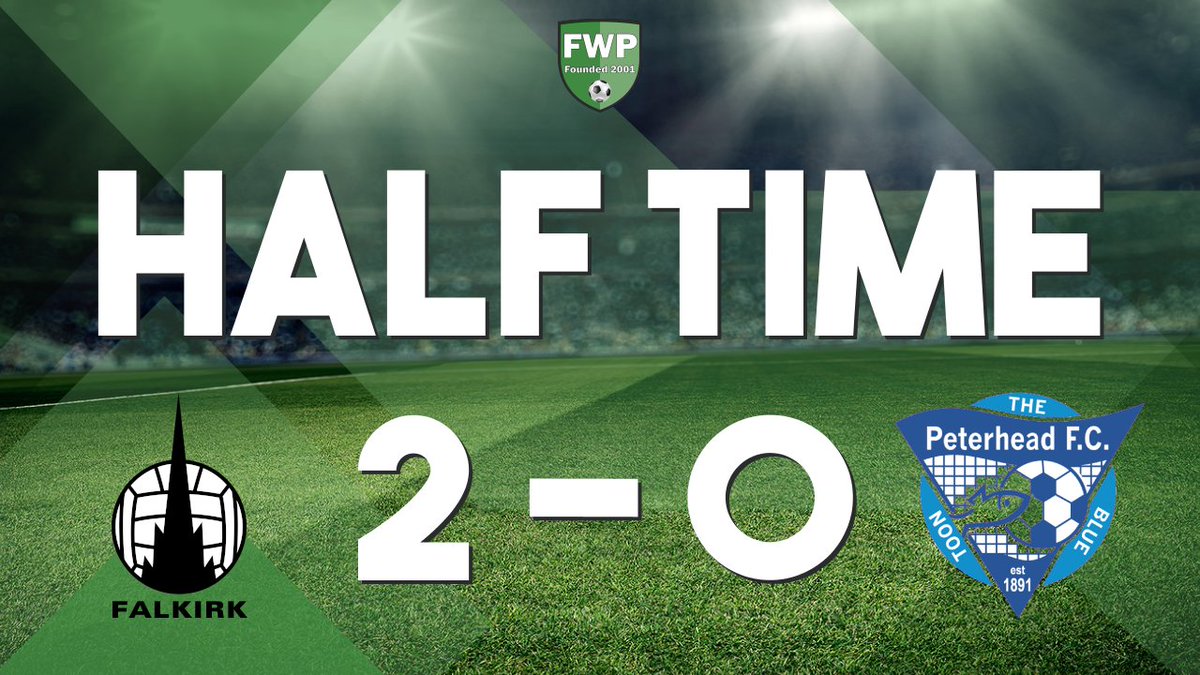 HALF-TIME: <a href="/FWPFalkirk/">FWP Falkirk</a> 2-0 <a href="/FWPPeterhead/">FWP Peterhead</a> footballwebpages.co.uk/match/2019-202…