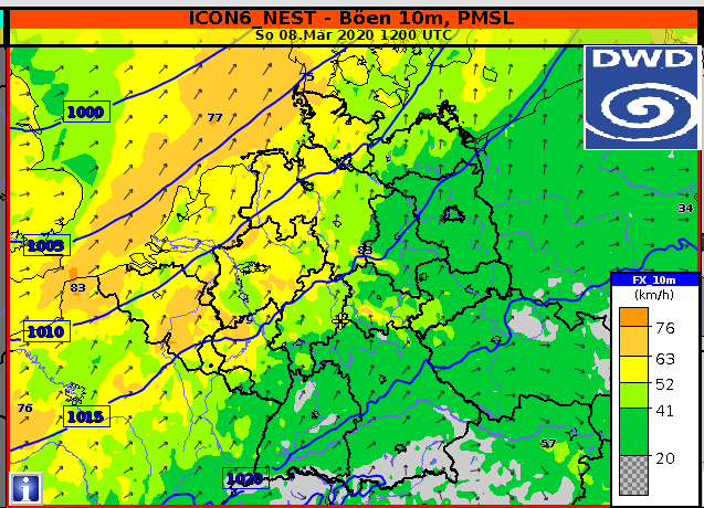 Dwd Morgen Sonntag 08 03 Wird Es Im Westen Und Nordwesten Recht Windig Immerhin Sind Gegen Mittag Noch Boen Um 80 Km H An Der Nordsee Und In Hochlagen Moglich In Tiefen