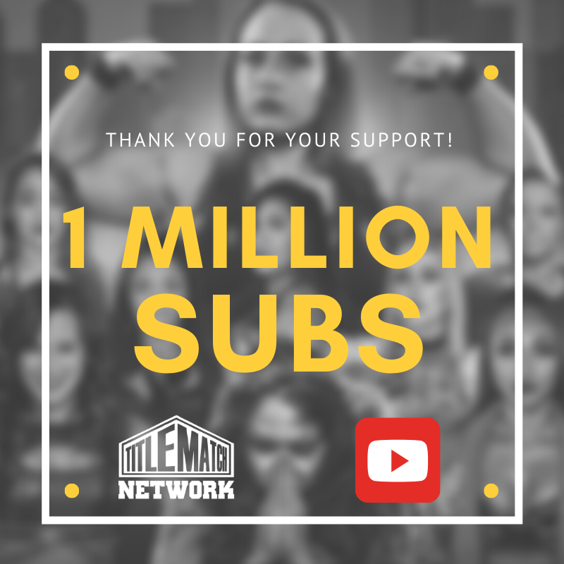 TitleMatchWN's tweet photo. 1 Million Subscribers🎉

▶️https://t.co/1UsNRtFm1N

Truly humbled &amp; grateful for all our amazing fans around the world 

Thank you for helping make this dream a reality 🙏 

Only a handful of wrestling companies have ever reached this # so we're very proud to be included https://t.co/HvTiujQcuV
