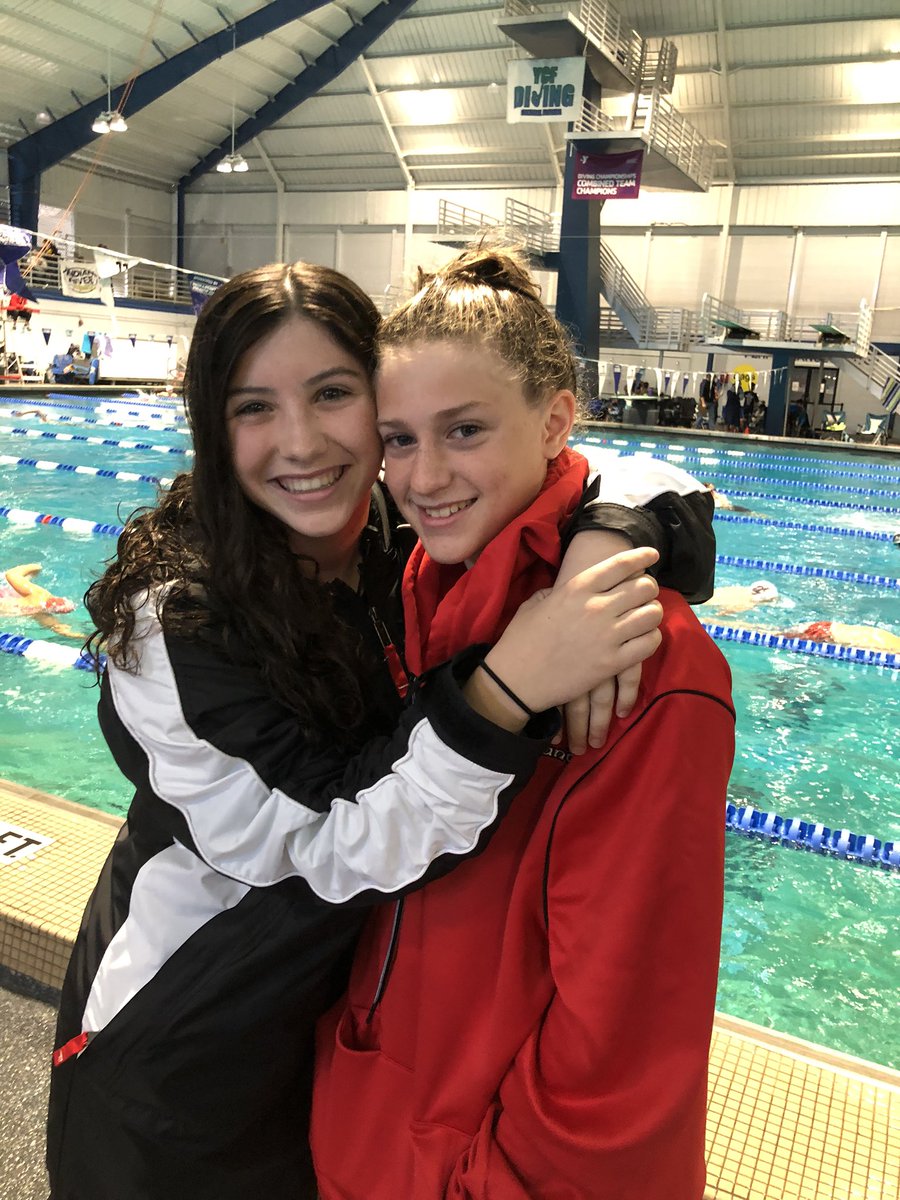 HighlanderSwim's tweet photo. Highlander supporters for the 500 Freestylers! Amelia and Claire #AllChoice @FloridaSwimLSC https://t.co/4OUk28wL6X