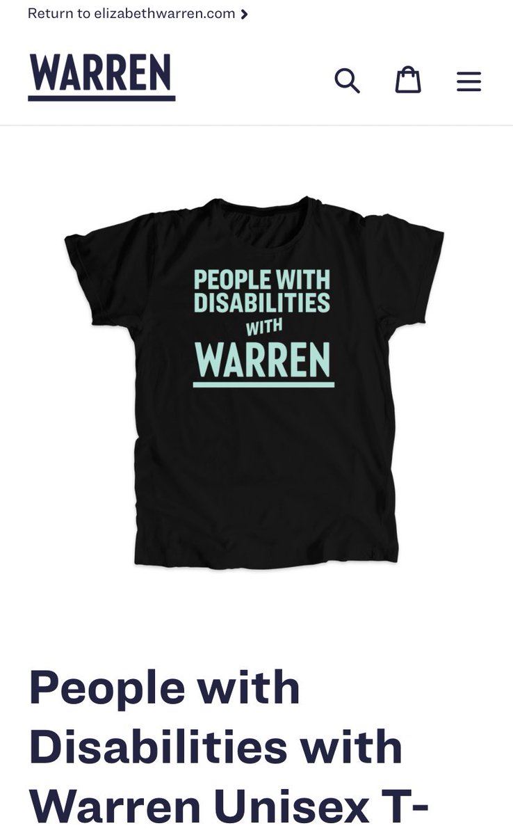 tuttlebean's tweet image. Yet another thing to miss about @ewarren and the level of detail and nuance she put into everything.

Whether you prefer #personfirstlanguage or #identityfirstlanguage, she had a shirt for you.

💔