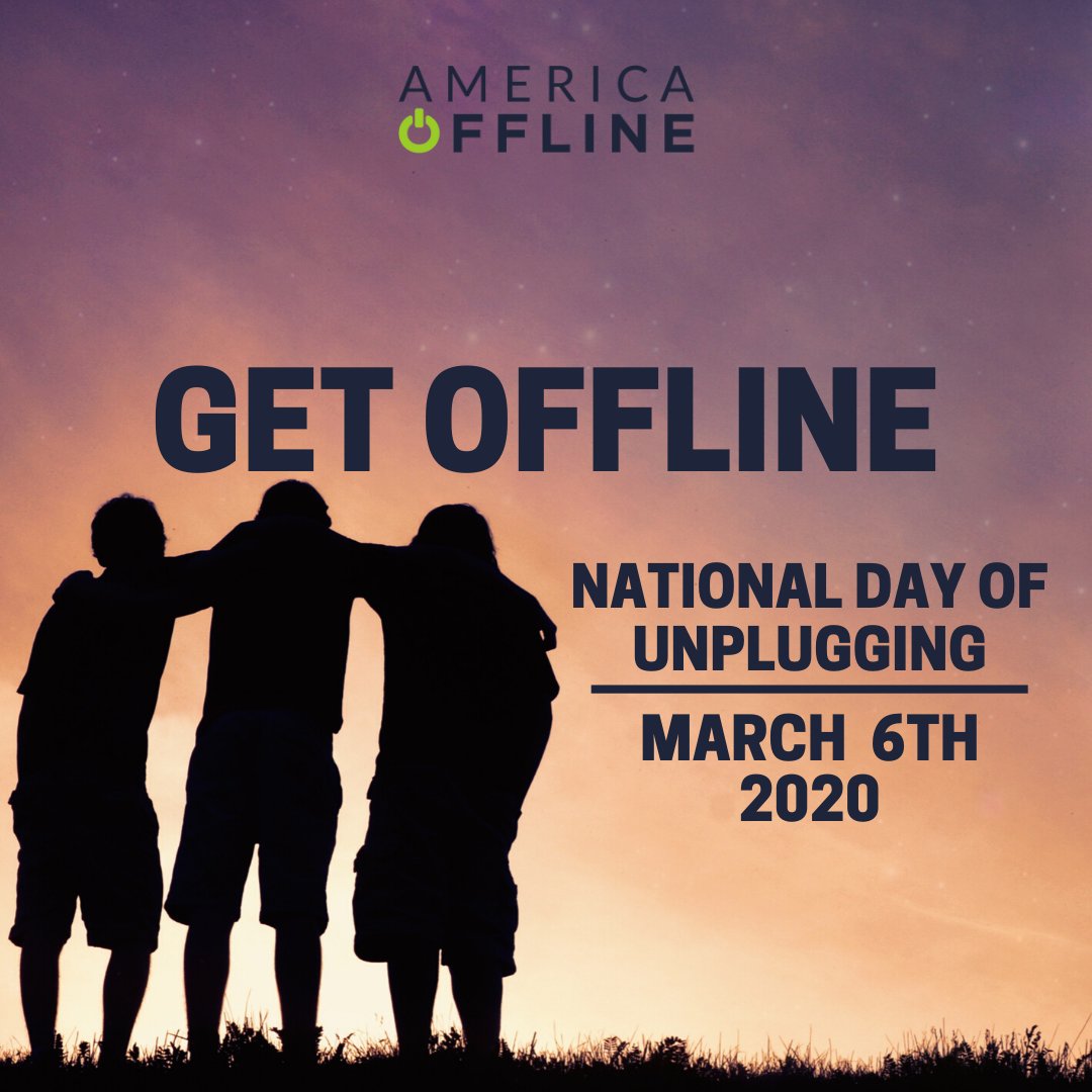 Today is a great day to GET OFFLINE...
#digitaldetox #DigitalDetoxification #screentime #stopscrolling #teensandtech #phoneaddiction #americaoffline #retreat  #nationaldayofunplugging #ndu