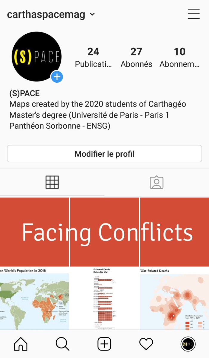 Lea_Cdms's tweet photo. Si vous aimez beaucoup les cartes ou un peu les étudiants du master carthagéo, vous pouvez aller jeter un oeil au compte instagram  carthaspacemag sur lequel nous publions régulièrement nos réalisations pour un projet sur le thème de la surpopulation : https://t.co/xuB4Axqgwy https://t.co/pijwcX7aF1