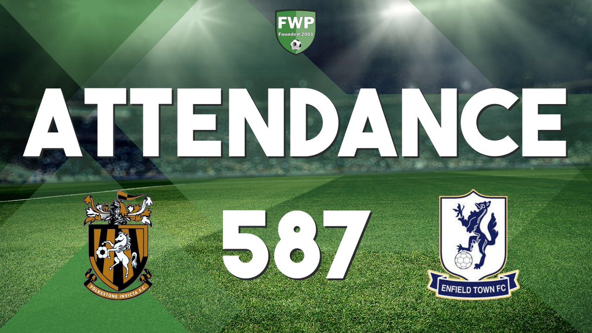 FWPFolkestoneI's tweet photo. ATTENDANCE: @FWPFolkestoneI v @FWPEnfieldTown - 587 https://t.co/dUd1N22Vdy https://t.co/ZJQk3kRGYQ