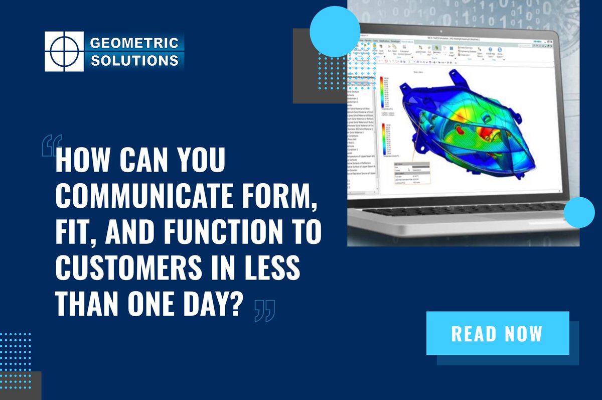 GeomSolutions's tweet image. How can you communicate form, fit, and function to customers in less than a day? Learn more: oal.lu/h0hU2 #Simulation #SimulationDrivenDesign #NX #NXCAD