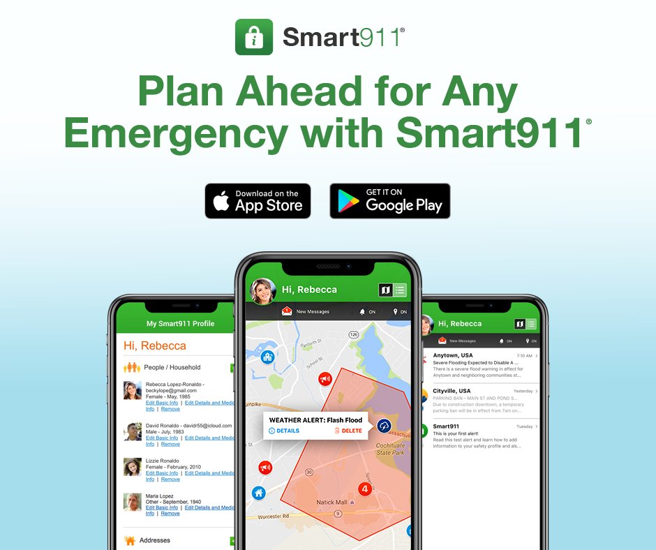 Whether a #medicalcondition or #naturaldisaster, creating a #Smart911 safety profile can help you plan for any #emergency. hubs.ly/H0nbJp70 #safety #technology