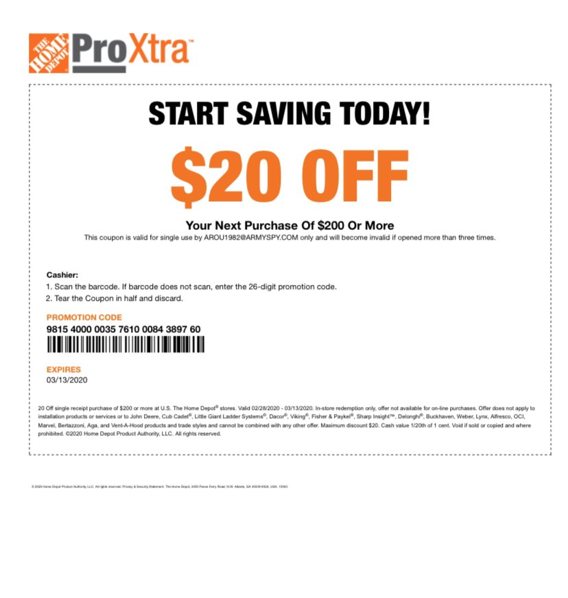 Home Depot Promo Code Home Depot Coupons 2020, Buy Now, Online, 54% OFF, www.chocomuseo.com