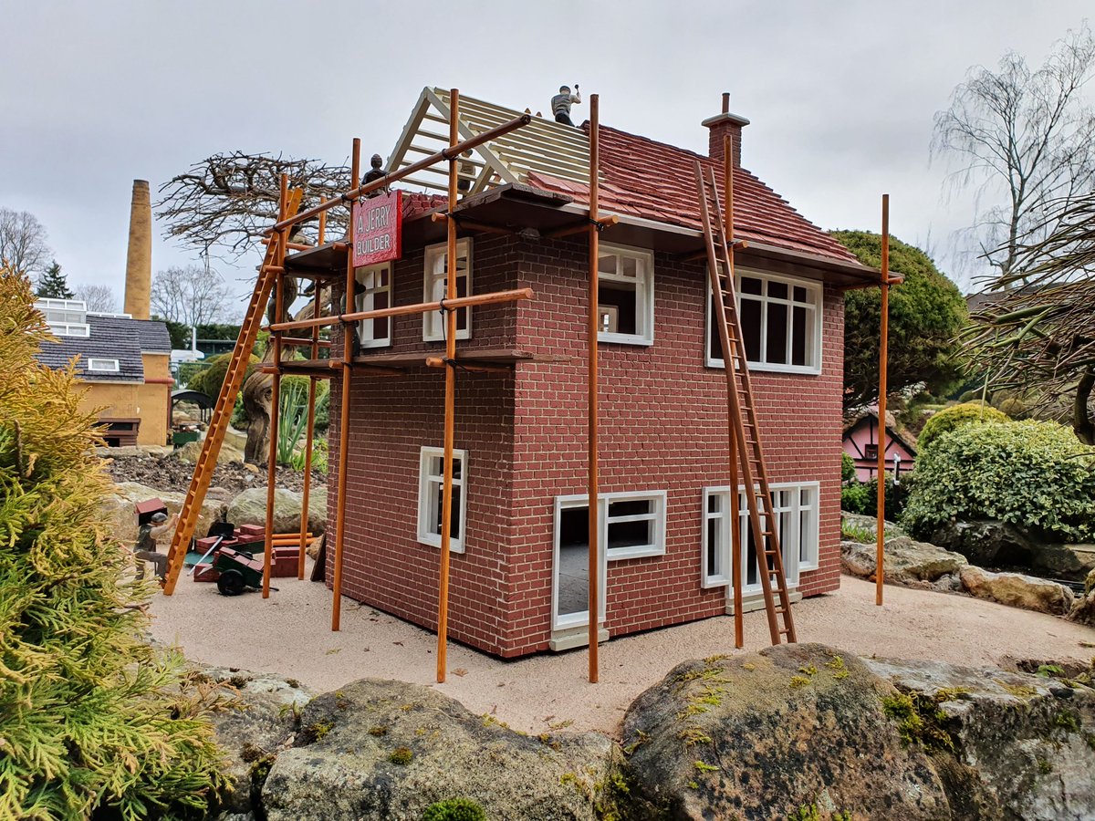 bekonscot's tweet image. Anyone remember A. Jerry Builder? His last project was demolished to make way for a brush factory but he is now back and building a new house!
#Beaconsfield #building #jerrybuilt