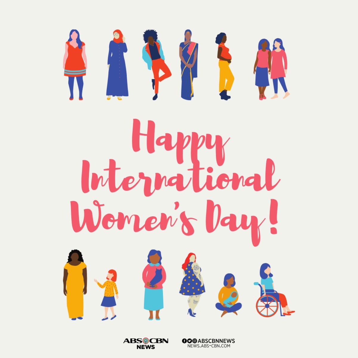 ABSCBNNews's tweet photo. Para sa lahat ng kababaihan sa buong mundo, Happy International Women's Day! https://t.co/6JWYULDzQq