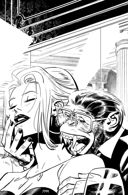 Lineart for that #youlooklikedeath #cover 

#umbrellaacademy #spinoff #digital #art 