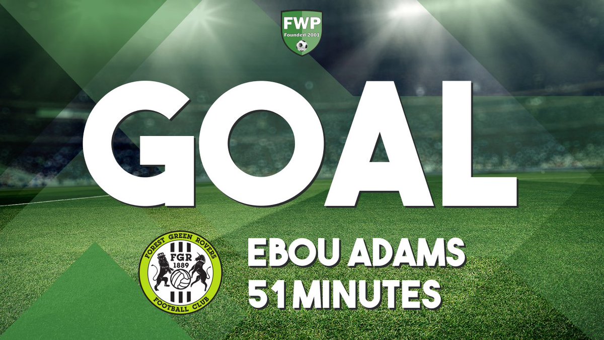 FWPForestGreen's tweet photo. GOAL: @FWPSwindonTown 0-2 @FWPFORESTGREEN - Ebou Adams (51') https://t.co/eZXFVV6wph https://t.co/2oGSMv197C