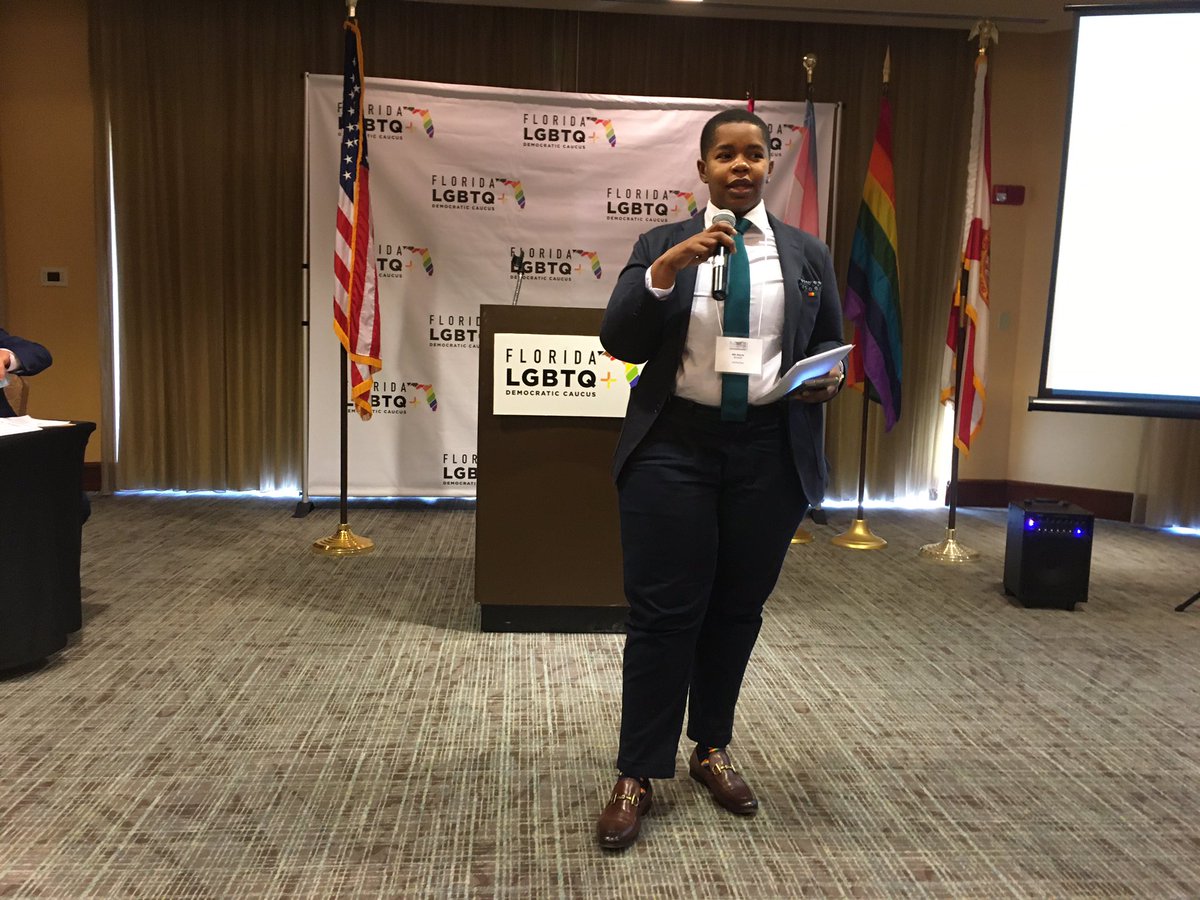 lgbtqdems's tweet photo. Our Diversity and Inclusion Committee gave a powerful presentation: “What Does That Mean? Non-Binary, Genderqueer and the New Language of the LGBTQ+ Movement.” We are committed to growing the diversity of our membership and in the Democratic Party at large. #AllInToWinIn2020 https://t.co/efPWjQQixW