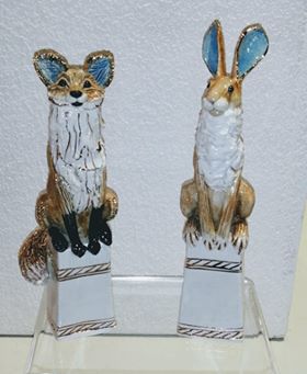Look at this cheeky fox and hare. They are both looking for a new home
